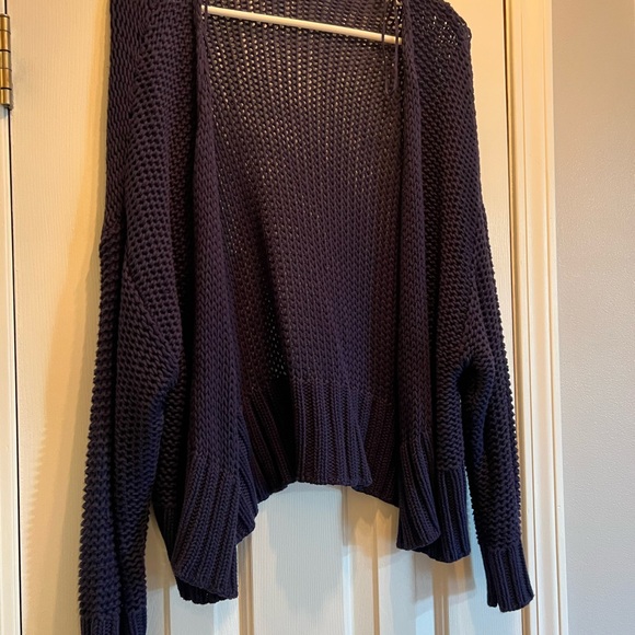 Aerie Navy Textured Knit Sweater - Picture 4 of 4